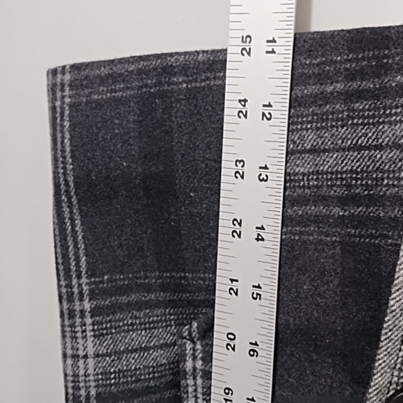 Old Navy Wool Blend Lined Double Breasted Plaid Pea Coat Jacket Medium - Picture 9 of 14